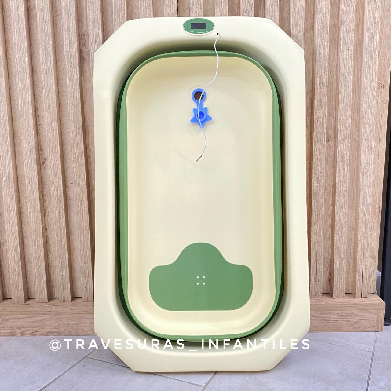 Bañera Plegable Con Termómetro Estrella Verde