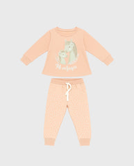 Pijama Pantalón Manga larga Caballos Rosa