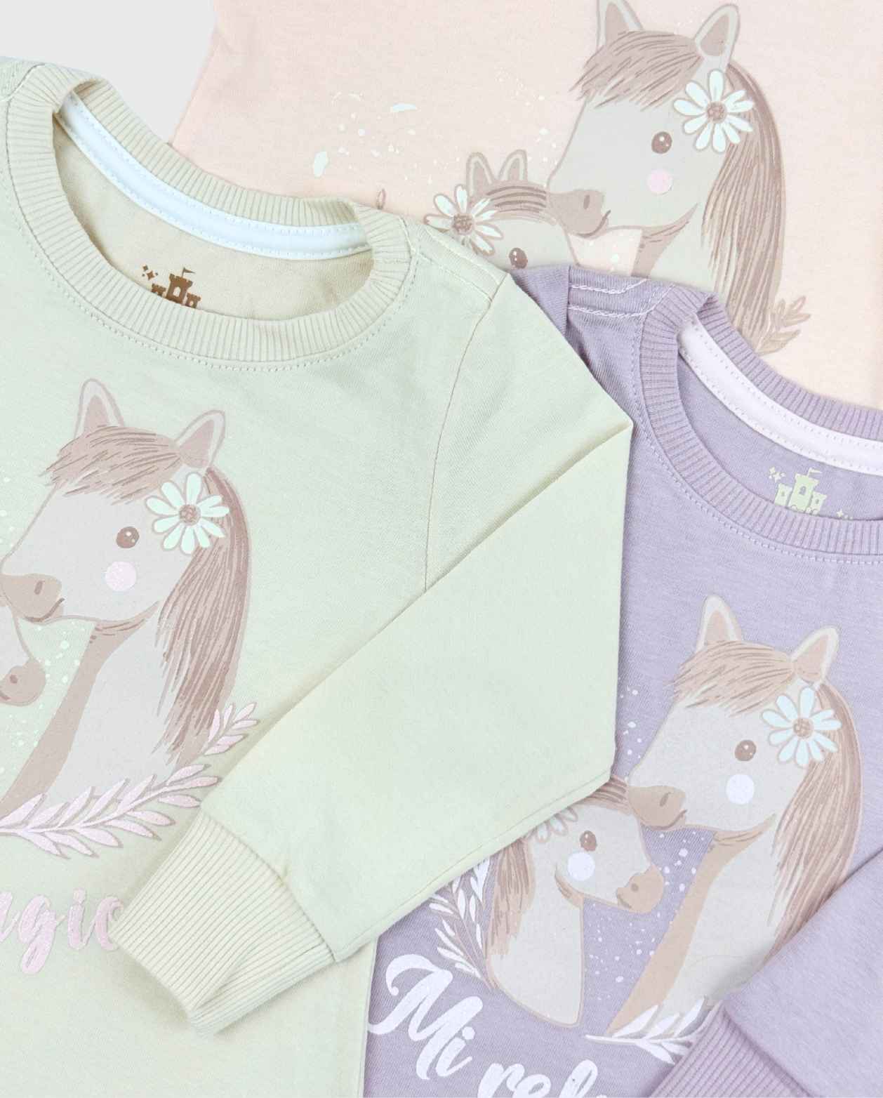 Pijama Pantalón Manga larga Caballos Detalles