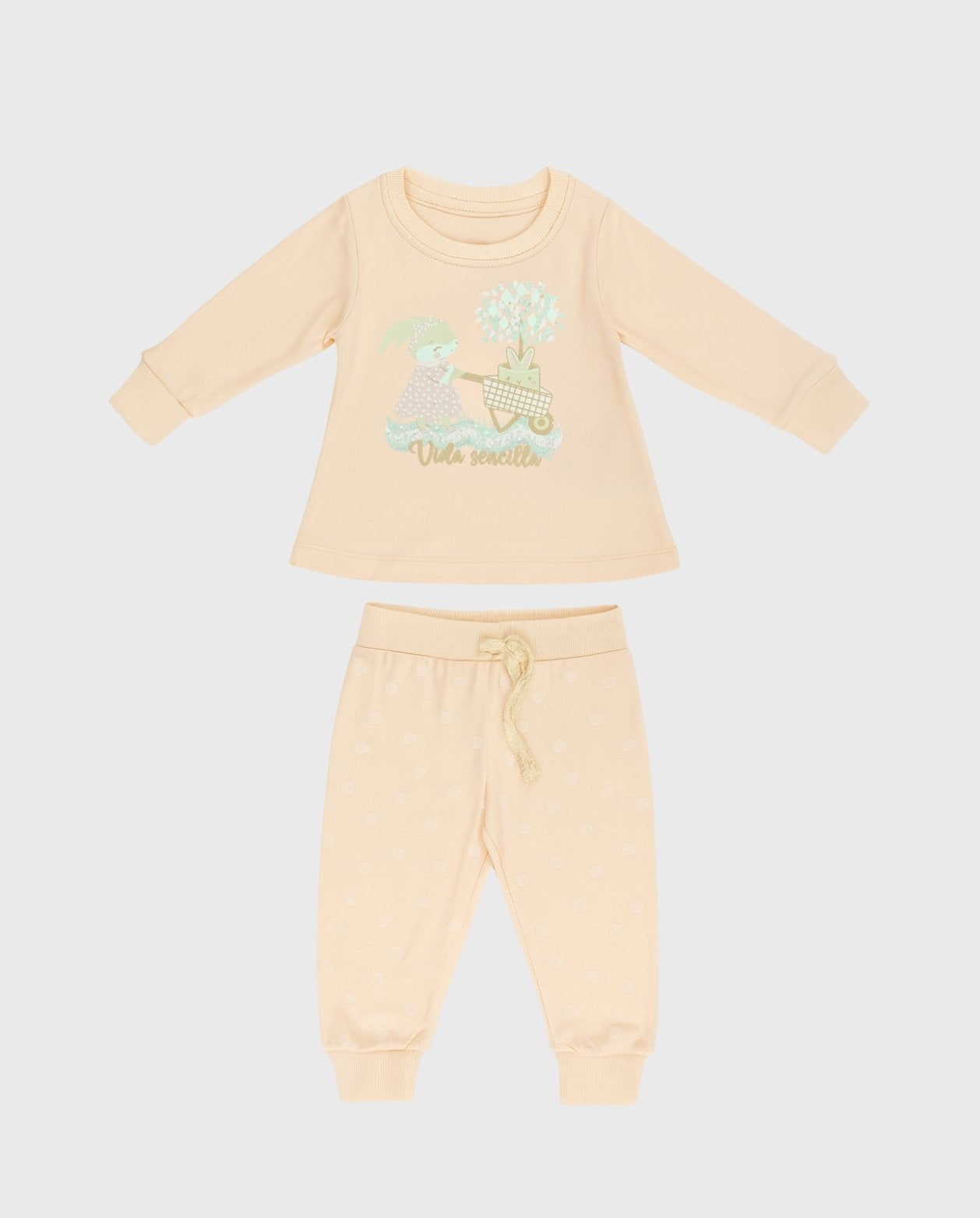 Pijama Pantalon Manga larga Coneja Salmon