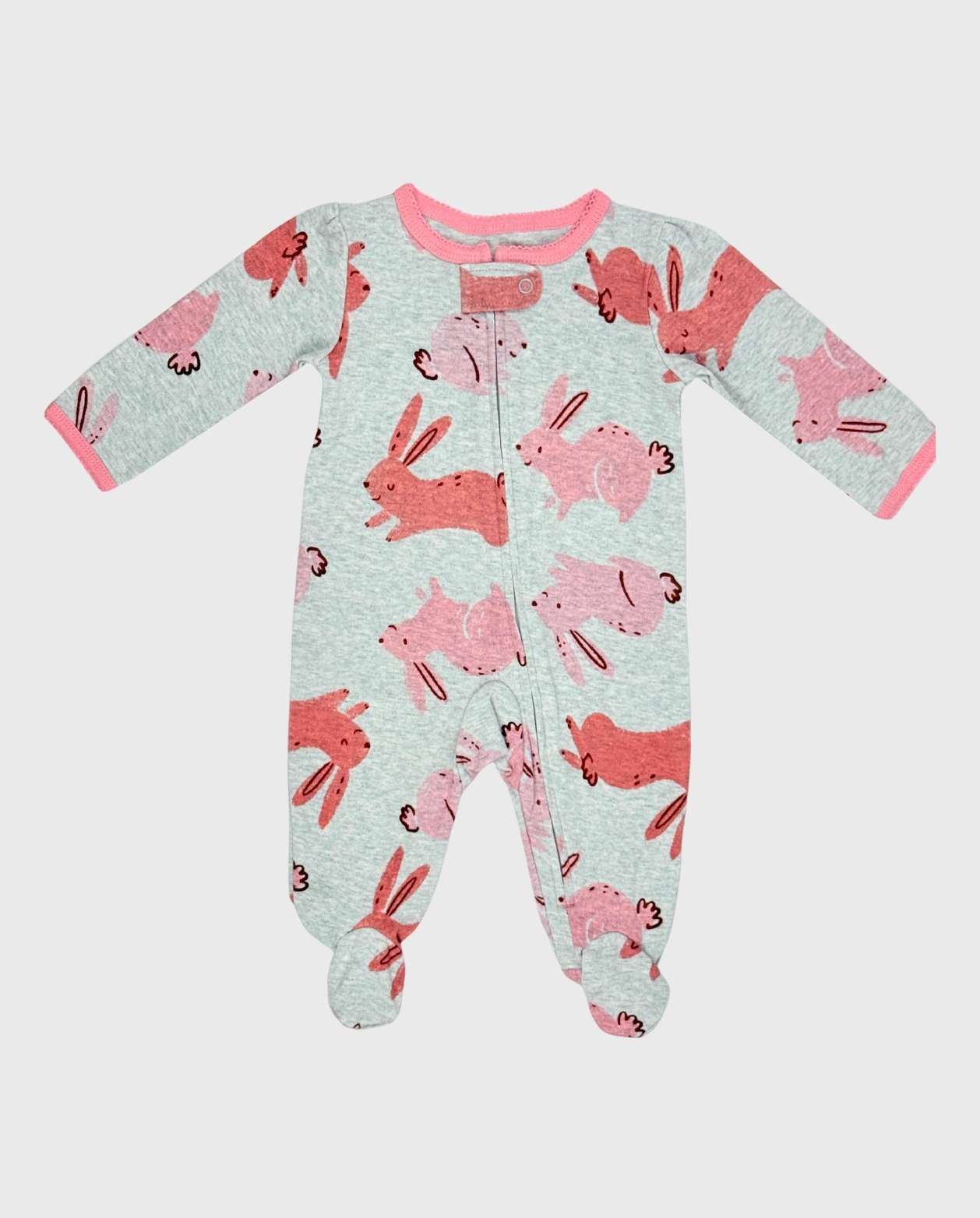 Pijama Enteriza Estampado Conejo Gris