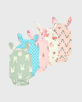 Set 5 Bodys Tiras Estampado Cereza