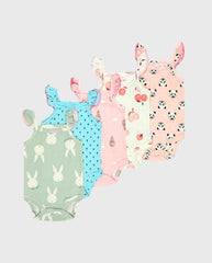 Set 5 Bodys Tiras Estampado Cereza