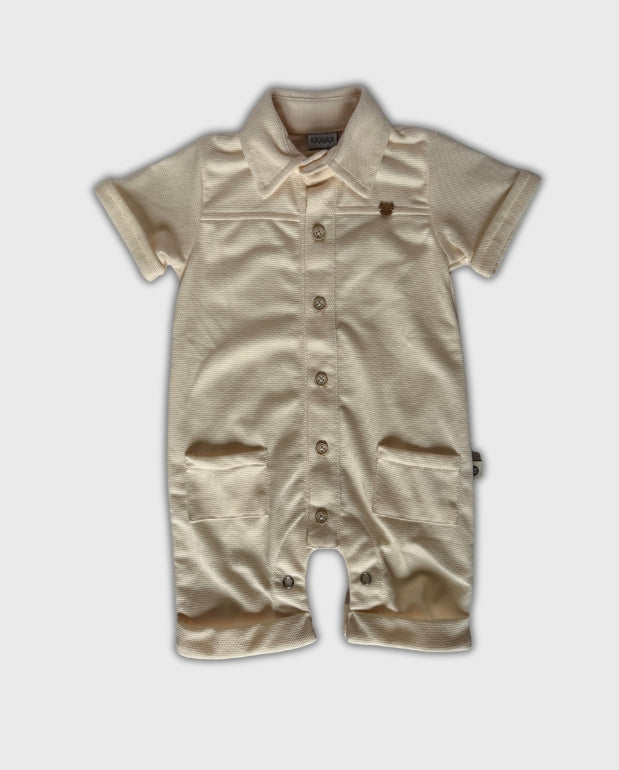 Mameluco Bolsillo Botones Beige