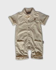 Mameluco Bolsillo Botones Beige