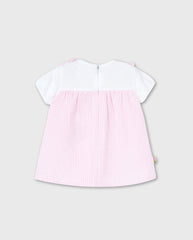 Vestido Rayas Tulipan Rosa Boboli Niña