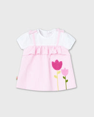 Vestido Rayas Tulipan Rosa Boboli