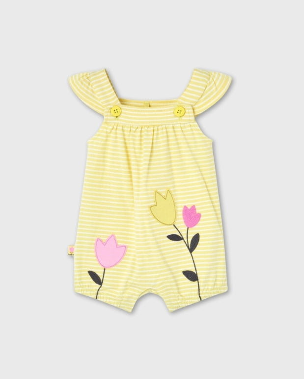 Pelele Rayas Tulipan Amarillo Boboli