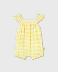 Pelele Rayas Tulipan Amarillo Boboli Moda