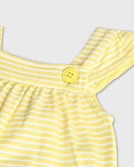 Pelele Rayas Tulipan Amarillo Boboli Detalle