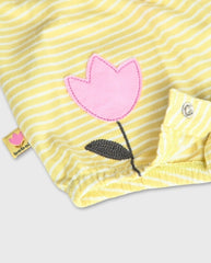 Pelele Rayas Tulipan Amarillo Boboli Boton