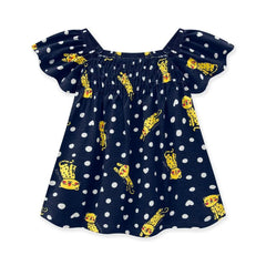 Conjunto Leopardo Kyly Niña Verano | Travesuras Infantiles Blusa azul