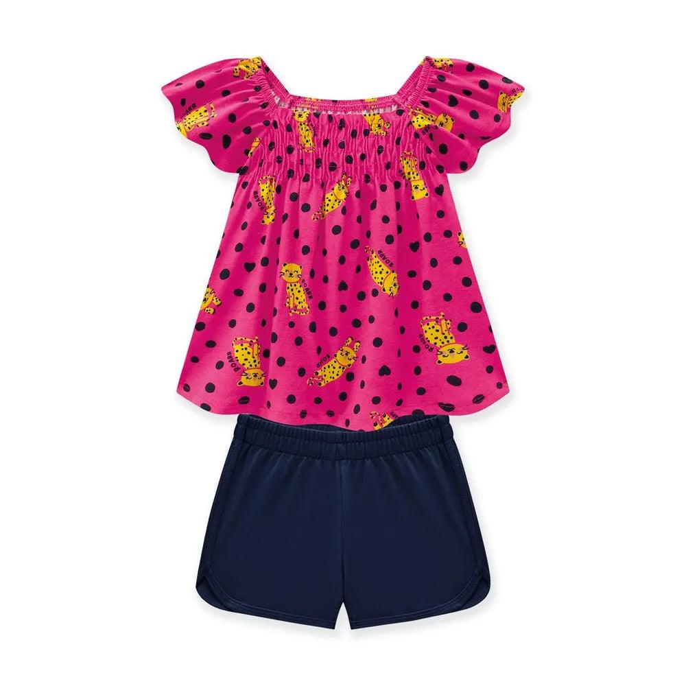 Conjunto Leopardo Kyly Niña Verano | Travesuras Infantiles