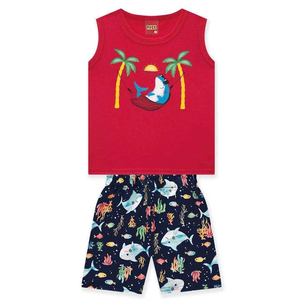 Conjunto Tiburón Playa Niño Verano | Travesuras Infantiles