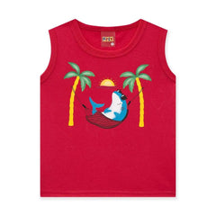 Conjunto Tiburón Playa Niño Verano | Travesuras Infantiles Roja