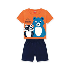 Conjunto Niño Little Explorers Verano | Travesuras Naranja
