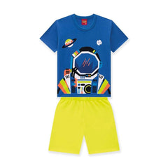 Conjunto Niño Astronauta y Bermuda Verano | Travesuras Azul