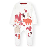 Pijama Terciopelo Estampado Ositos Blanco