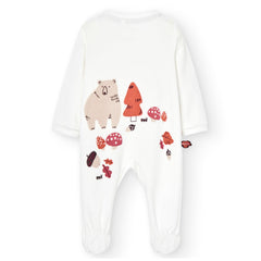 Pijama Terciopelo Estampado Ositos Blanco