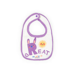 Set 4 Piezas Baberos Estampados Conejito Boboli Morado