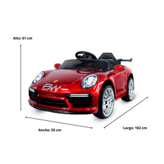 Carro Montable Eléctrico 718 Cayman Rojo 6V Prinsel