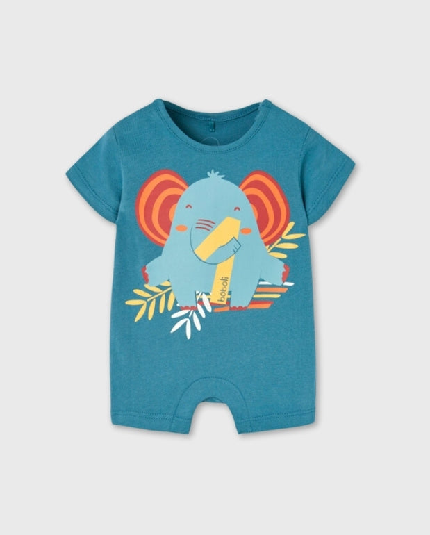 Pelele Elefante Azul Boboli