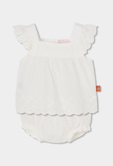 Conjunto Short Ojalillo Blanco Boboli