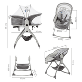 Cuna Colecho Mecedora Multinacional 6 en 1 Gris Priori