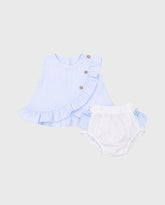 Conjunto Panty y Blusa Rayas Azul