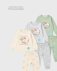 Pijama Manga Larga Caballo Granja Surtido estilo