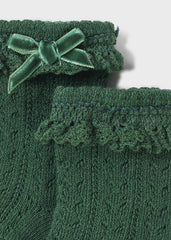 Medias Españolas Caladas Detalla Lazo Verde Mayoral Detalles