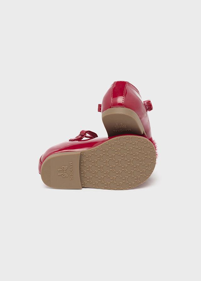 Baletas Merceditas Charol Pompón Rojo Mayoral Suela