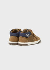 Tenis Bota Velcro Deportivo Piel Camel Mayoral Detalles