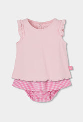 Conjunto Short Cuadros Rosa Boboli