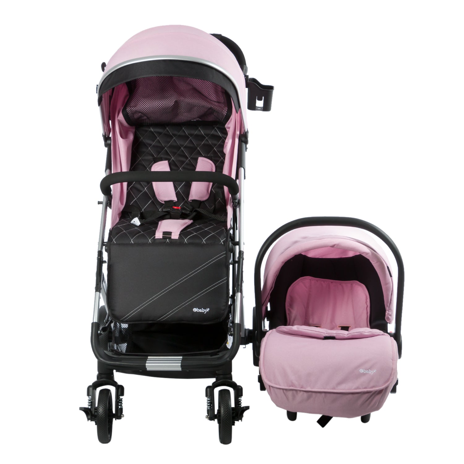 Coche Maleta Con Portabebe Urban Way Rosa Ebaby®