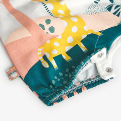 Pelele Estampado Jirafa Blanco