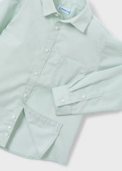 Camisa Líneas Verde Menta Niño Mayoral detalle