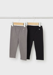 Set 2 Leggins Negro Gris Mayoral