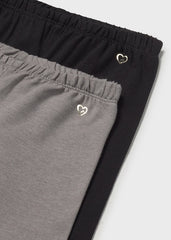Set 2 Leggins Negro Gris Mayoral Detalle