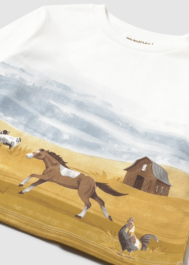 Camiseta Estampado Granja Mayoral detalle