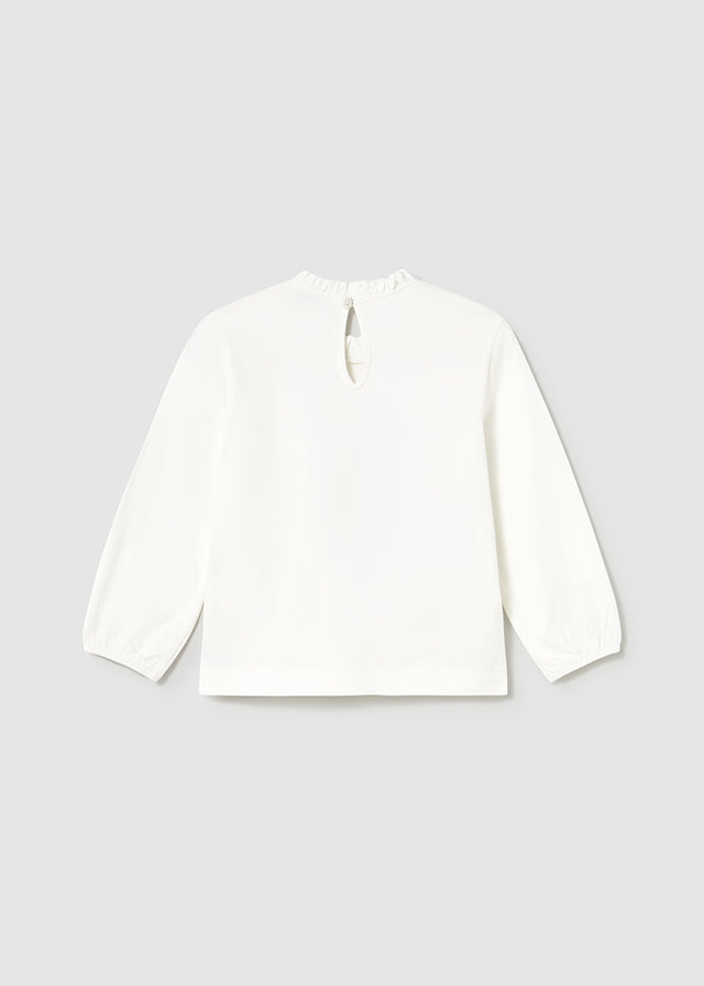 Blusa Manga Larga Dog Nata Mayoral Cuello