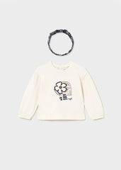 Blusa Manga Larga con Balaca Navy Mayoral