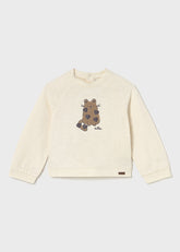 Blusa Manga Larga Bordado Gato Mayoral