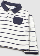 Polo Manga Larga Líneas Navy Mayoral Detalle