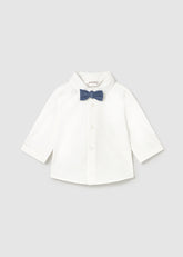 Camisa Manga Larga Moño Azul Mayoral