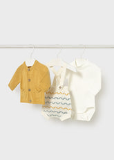 Conjunto 3 Piezas Overol Amarillo Mayoral