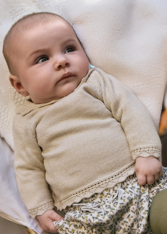 Conjunto Saco Tricot Brillo Beige Mayoral