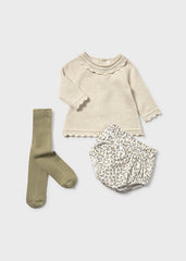 Conjunto Saco Tricot Brillo Beige Mayoral