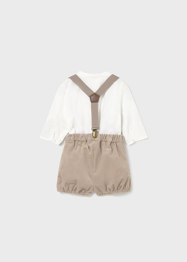 Conjunto Bermuda Tirantes Café Mayoral  estilo