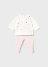 Conjunto Saco Puntos Bordado Rosa Mayoral